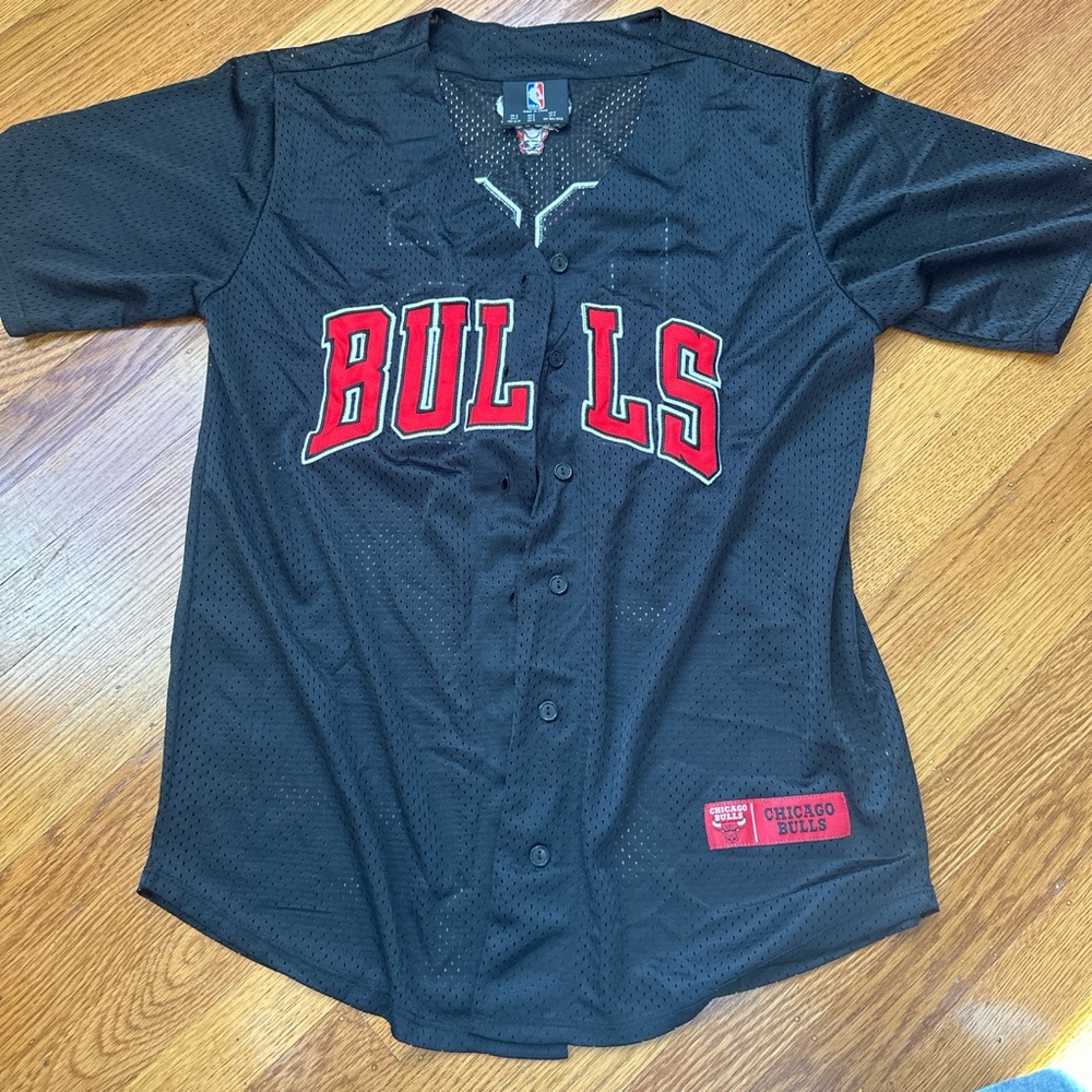 Chicago bulls NBA baseball style jersey